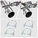 DNA MOTORING 4pcs 2.5 Inches Mild Steel DIY Custom Exhaust Tubing Mandrel Bend Pipe Straight Connecting Pipe Kit, Universal Fit, ZTL-25RAW-H