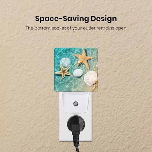 Image of Night Light Plug-in Dusk to Dawn Smart Sensor White Led Nightlight for Bedroom Bathroom Kitchen Hallway Stairs Energy Efficient Decor Desk Lamp
