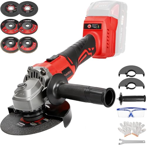 Angle Grinder Cordless for Milwaukee M18 Battery Brushless 4 1/2 Cordless Grinder Variable Speed Powerful 18V Angle Grinder Tool for Grinding Polishing Cutting (Battery Not Included)