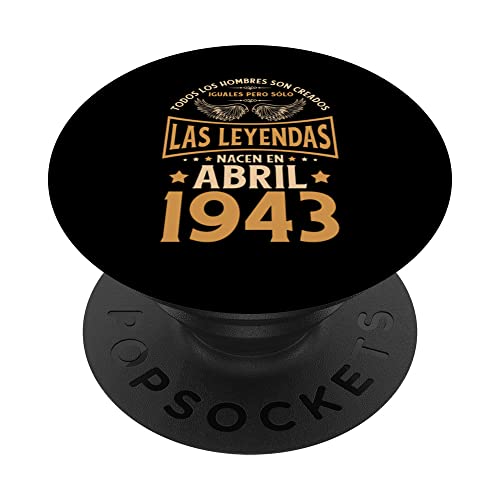 Cumpleaños Hombre Regalos Las Leyendas Abril 1943 PopSockets PopGrip Intercambiable