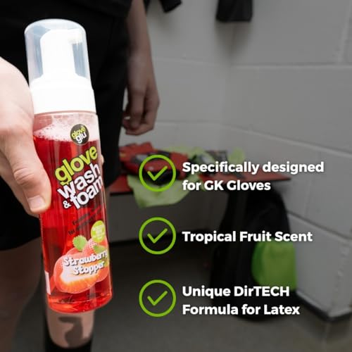 gloveglu Strawberry Stopper, Wash & Foam Torwarthandschuh, Erdbeerduft, 200 ml