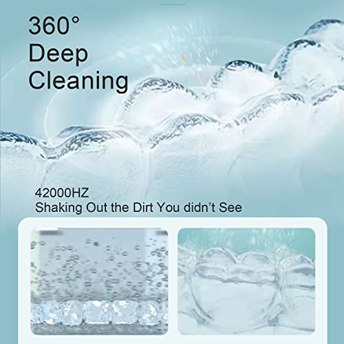 Ultrasonic Cleaner For Dentures, Retainer, Mouth Guard, Aligner, Whitening Trays, Professional Ultrasonic Cleaner Machine 180Ml For All Dental Appliances, Jewelry, Diamonds #TOP2