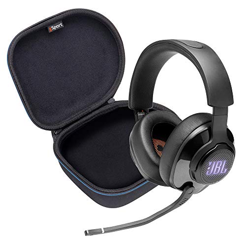 JBL Quantum 400 Premium Wired Over Ear Gaming Headphone Bundle with gSport Deluxe Travel Case (Black)