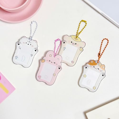 Photocard Holder Korean Popular Photo Card Holder with Keychain Identity Car Holder Pendant Keychain Student Card Sleeve3