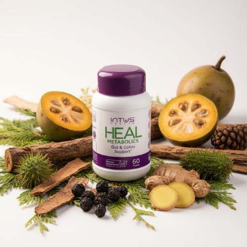 Intus Heal - Suplemento de limpieza de colon y salud intestinal para hombres y mujeres, limpieza de desintoxicación ayurvédica para la salud