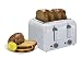 Bonsaii T869 Stylish 4-Slice Toaster with 6 Temperature Control; Cancel Button and Easy Clean Removable Crumb Tray, White