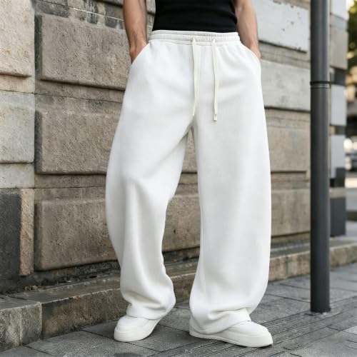 Wide Leg Sweatpants Men Baggy Straight Workout Jogger With Pockets - image 2