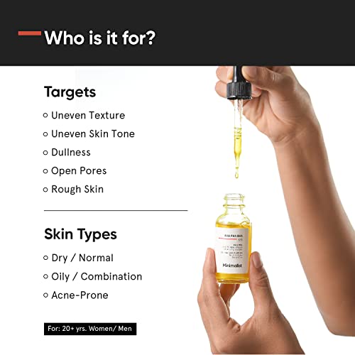 Minimalist Aha 25% + Pha 5% + Bha 2% Peeling Solution For Glowing Skin, Smooth Texture & Pore Cleansing | Weekend Facial Exfoliant Or Peel | 30Ml #TOP1