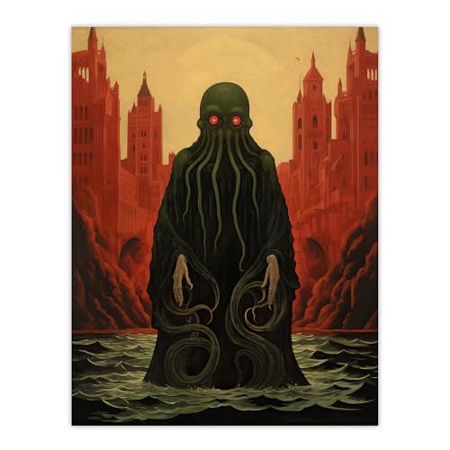 Artery8 Cthulhu Awakens H.P. Lovecraft Mythos Arkham Horror Yog-Sothoth Artwork Painting Extra Large XL Wall Art Poster Print
