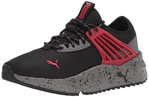 PUMA Pacer Future Trek JR Boys' Youth Sneaker 4 M US Big Kid Black-Red-Grey