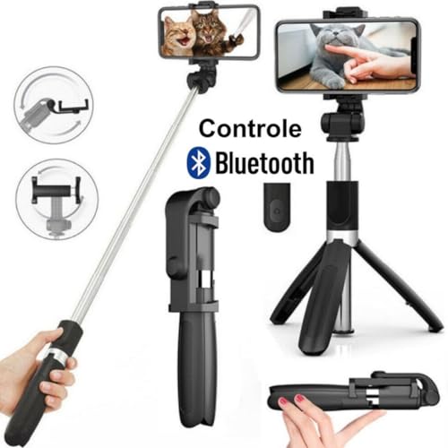 Kit Gravação Ring Light Luz Com Tripé Microfone Sem Fio Bastão Lente Acessórios Filmagem