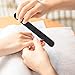 3Pcs Nail Files for Natural Nails - Emery Boards for Nails Supply 100/180 Grit Nail Files for Gel Nails - Nail Buffer Block to Shape and Smooth - Professional Nail File Black Buffer Nail File Set