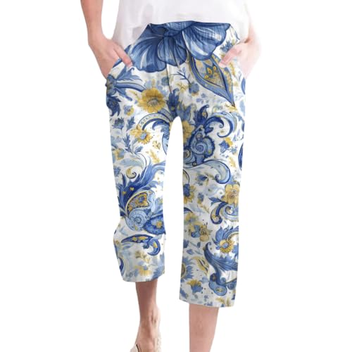 Pantalon d'été 3/4 femme confortable contre la chaleur