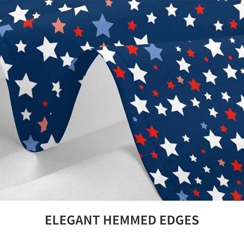 Image of Memorial Day Patriotic Round Tablecloth 60 Inch Independence Day Liberty Star Waterproof Heat Resistant Reusable Table Cloth July 4th Decorations Table Cover for Holiday Kitchen Dinning Party Decor