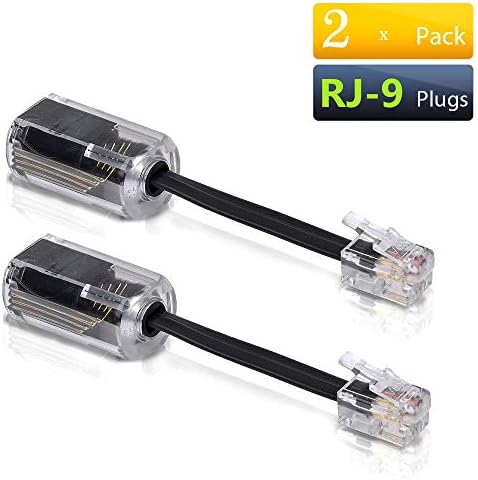 Telephone Cord Detangler - GOOOA Anti-Tangle Business Phone Cord detangler,360 Degree Rotating Landline Cable - Black (2 PCS)