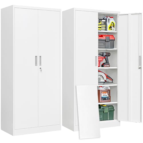 BESFUR Metal Lockable Garage Storage Cabinet (71”)