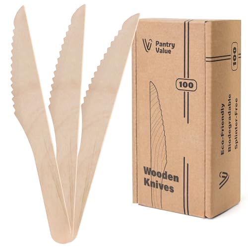 Pantry Value 100-Pack Wooden Knives