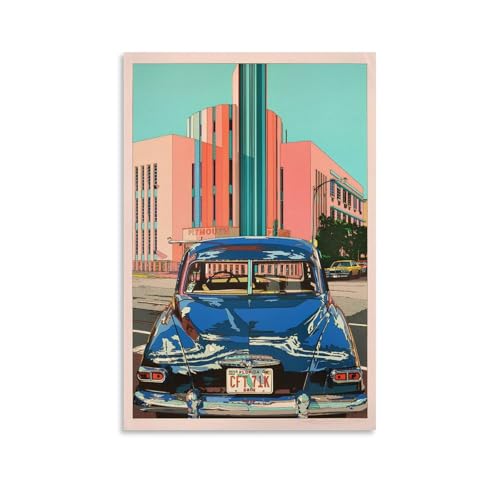 ��؉p�l �p�X�e���J���[�̌����̑O�ɂ�������B���e�[�W�J�[ ���i ������ �C���X�g �|�X�^�[ (19) �z�[������ �p�l�� �ǃA�[�g ����Ǌ|�� �G�� �ŉ� �|�p��i �C���e���A12x18inch(30x45cm)