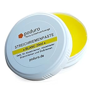 PODURO BLANC | Abziehpaste gelb – Lederbalsam/Streichriemenpaste für Streichriemen und Abziehleder