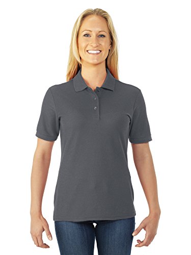 Jerzees 537W Ladies Easy Care Polo - Charcoal Grey - L