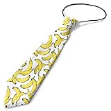 KAWAMOUSE Toddler Size ( Banana Fun Fruit ) Pre-Tied Adjustable Novelty Necktie, Fashion Conversational Neck Strap Ties for Boys and Children, for Wedding Parties Events