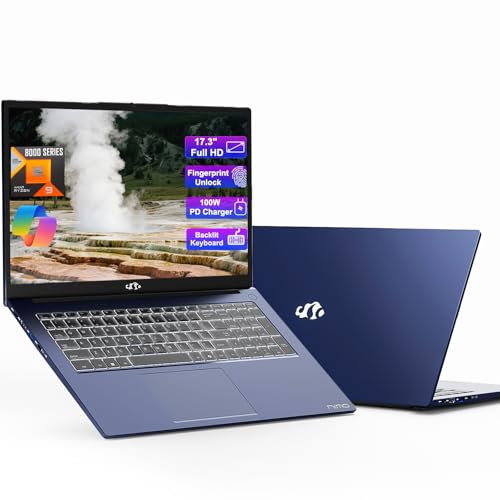 NIMO 17.3' Gaming-Laptop, Ryzen 9 8945HS 32GB RAM 1TB SSD (i9-13900H) Radeon 780M GPU-Computer with...