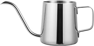 1PCS Silver Watering Can Indoor Plants, 12oz/350ml Stainless Steel Tiny Mini Plant Watering Pot with Long Spout Accessories Tools for Indoor Outdoor Garden Flowers Bonsai