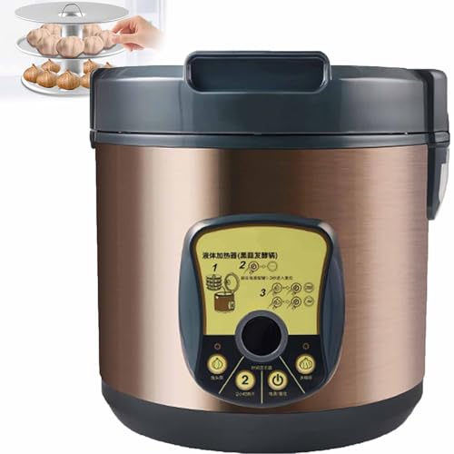 ERICAT Máquina para Hacer Ajos con Control Inteligente Completamente Automática, Fermentador De Ajo Negro De 5 litros con Panel De Operación LED Y Rejilla para Ajos Escalonada, Rápida