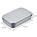 Hotop 6 Pack 3.75 x 2.45 x 0.8 Inch Tins Container Rectangular Hinged Containers Small Storage Kit Silver Metal Empty Mini Portable Tin Box, Home Organizer