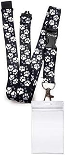 SpiriuS Safety Breakaway Lanyard Neck Strap for id Card Badge Holder with Metal Clip 2cmx43cm Original Design (Army Camouflage + Waterproof Holder)