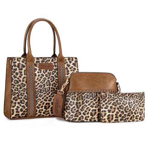 Wrangler 3Pcs Purses for Women Tote Bag Crossbody Handbag Sets with Strap