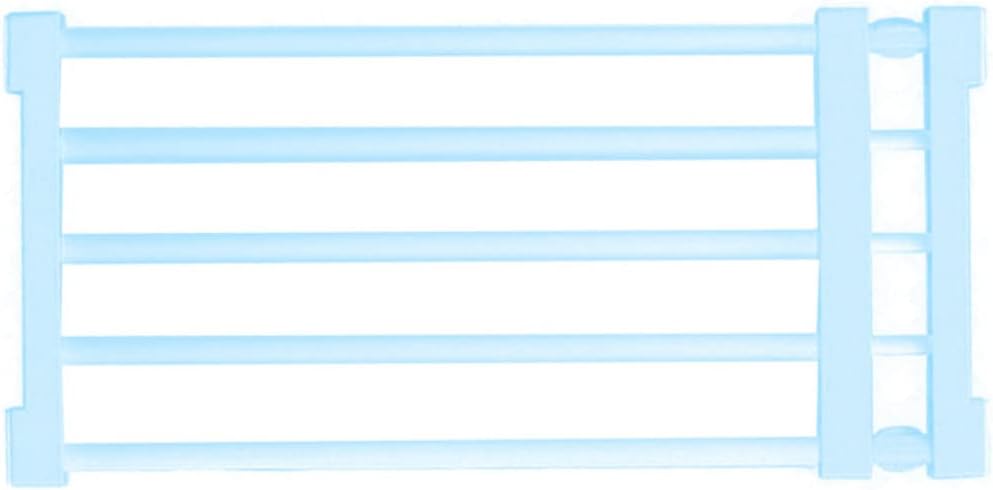 Angoily Retractable Storage Rack Shelf 50-80cm No Drill Wardrobe Organizer Expandable Closet Shelf Easy Installation for Cupboard and Shoe Cabinet Light Blue
