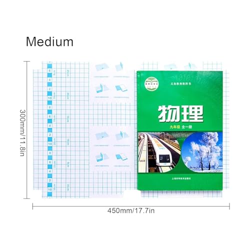 Image of T TOPLINE[30 Pcs- 3 Different Sizes - 10 Each] Transparent Paper Sticker Book Cover Film Clear Matte for Craft 30Pcs,Waterproof School Textbook Protective Case Cover