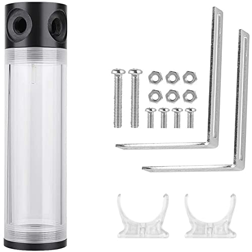 CENPEK Serbatoio di raffreddamento ad acqua POM Cilindrico CPU Sistema di raffreddamento ad acqua Sistema Dissipatore di calore Kit per PC Computer-190mm
