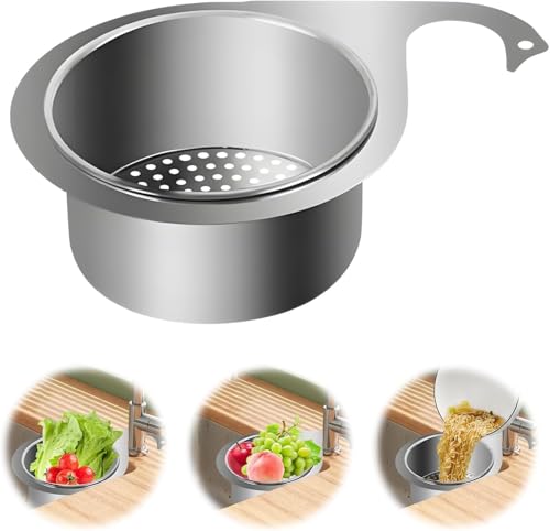 Image of Stainless Steel Swan Sink Strainer Basket, 304 Food Grade Kitchen Sink Drain Basket for Washing Fruits & Vegetables