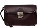 Freizeit Bianci Leder Herrengelenktasche braun, 25x17 cm, 3 Fächer, key-holder, Schloss