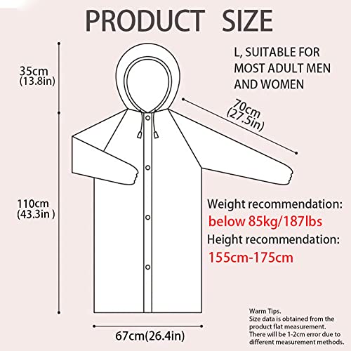Aolegoo 2 Stück Regenponcho,Wiederverwendbarer, Tragbarer Unisex-Regencape für Survive, Fahrrad, Wandern, Camping, Ausflug, Angeln, Konzert, Stadion, Festival (Rosa)