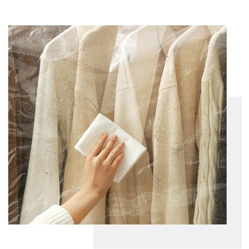 Garment Bags Coat Hanger Dust Cover, Household Dust Cloakroom, Coat Dust Bag, Floor Type Double Pole Clothing Storage Dust Cover Clothing dust Cover (Color : 60 * 50 * 150)4