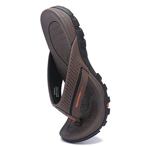 Image of Men's Flip-Flops, Thongs Sandals Durable Comfort Slippers for Beach