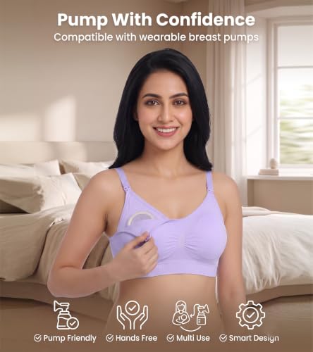 Image of DClub Comfort Revolution Seamless Bra -Easy lite Full-Coverage Wireless Everyday Bra with Soft Comfort with Removable Pad.