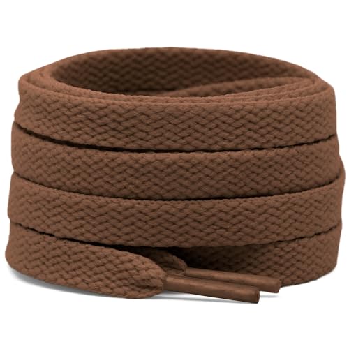 Image of DELELE 2 Pair Super Quality 24 Colors Flat Shoe laces 5 /16 inch Wide Shoelaces for Athletic Running Sneakers Shoes Boot Strings