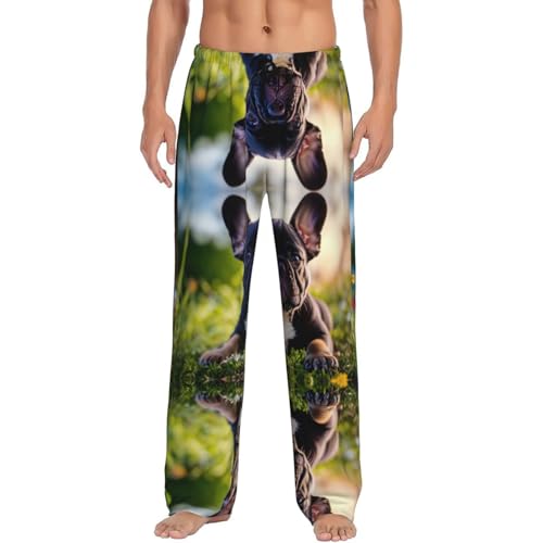 Pantalon de pyjama carlin noir homme EdWal confortable avec poches