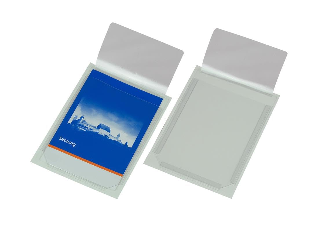 Eichner 9218-02014 DIN A5 PVC Hülle, Rückseite selbstklebend, transparent