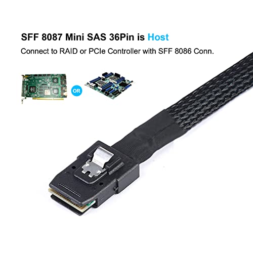 Cable mini SAS a 4 SATA SFF-8087 AdcAudx para solucionar falta de puertos 3
