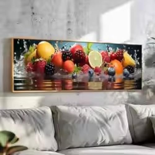 Affiche cuisine fruits colorés résout le manque d'éclat mural toile 20x60cm