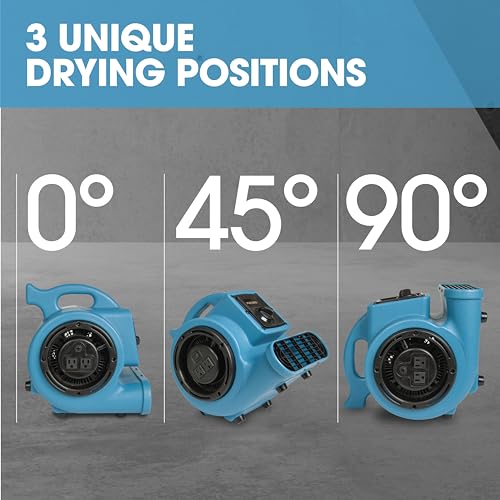 PURAERO Mini Air Mover | Secador de carpete e ventilador | Ventilador de piso de alta velocidade par