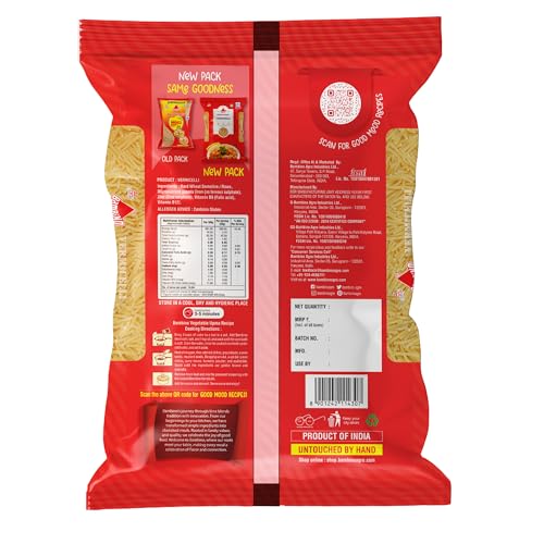 Image of Bambino Vegetarian Vermicelli Pouch, 850 grams / 900 grams(weight may vary) (packaging may vary) (Pack of 3)