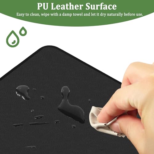 Erdungsmatte 25 x 30 cm, Erdungsmatte für Besseren Schlaf, Erdungsmatte mit EU Kordel, Universal Grounding Mat Erdungsmatte Desk Matte, Erdungsmatte für Bett oder als Erdungsmatte Schreibtisch