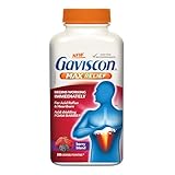 Gaviscon Max Relief Tablets - 50 Count - Chewable Foaming Antacid Tablets for Day and Night Heartburn Relief, Acid Reflux and GERD Relief, Berry Blend - Free of Aluminum, Lactose and Gluten