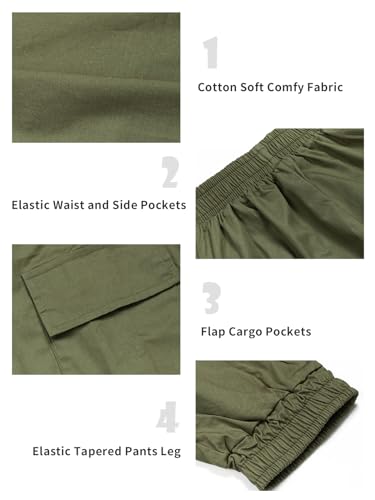 Image of Kids Cotton Jogger Cargo Pants for Boy's Girls' Loose Street Hip Hop Dance